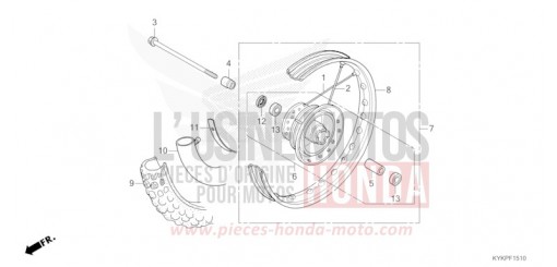 FRONT WHEEL CRF110FP de 2023